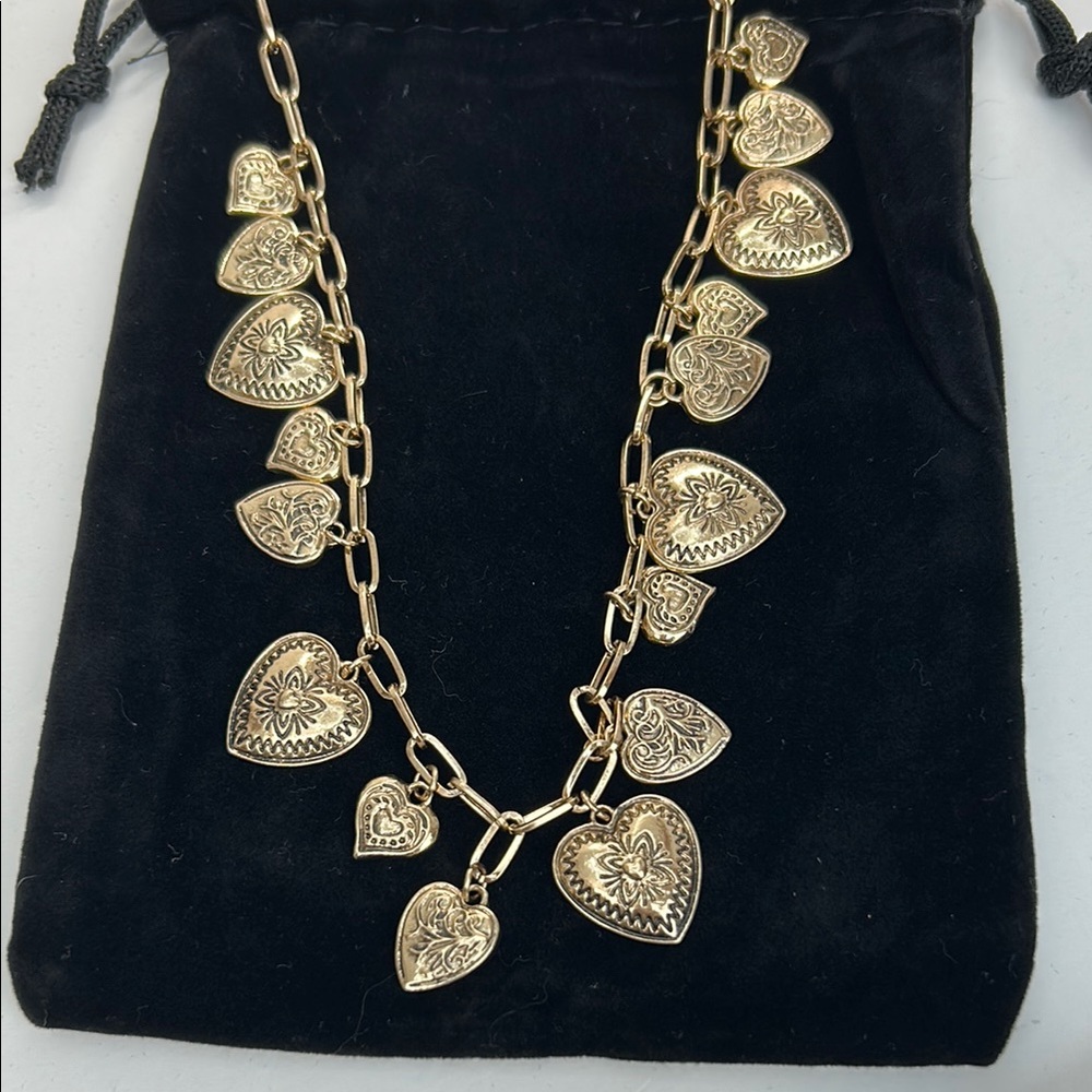 Persimmon Gold Heart Charm Necklace NWT!